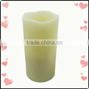 Realistic Flameless amber color Flicking Battery Operated Decorative vanilla smell Wax Led Candle