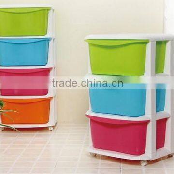 candy color plastic receive ark of 3 tier drawer