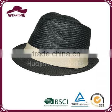 China factory black 100% paper fabric hat for man