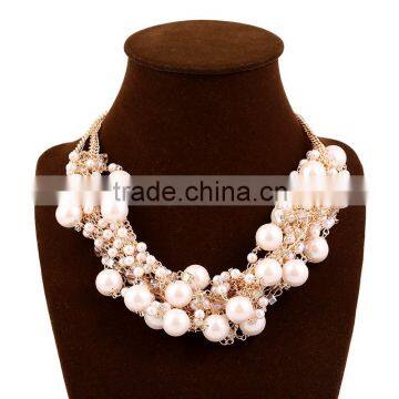 Europe New Ladies' Fashion Exaggerated Beaded Necklace to Restore Ancient Ways Costly Pearl Clavicle Short Chain photo-6
