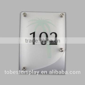 beautiful wall mount acrylic number plates manufacturer