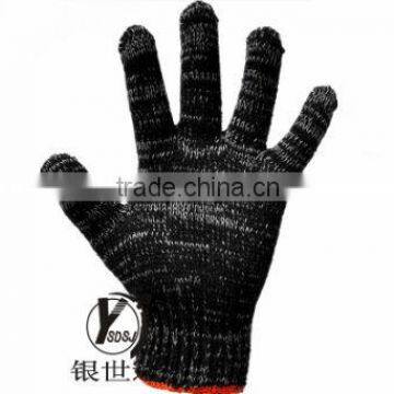 7 guage Grey/Black cotton knitted gloves