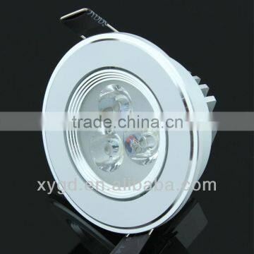Popular white silver rings CE RoHS cerification 3w recessed downlights led 2 years warranty