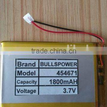 3.7v 1800mah li-po battery for power back up /power bank