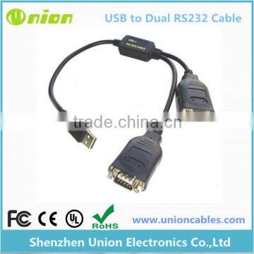 USB To 2 RS-232 Adapter