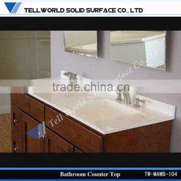 60inch Double squre sinks modern bathroom vanity combo with artificial Quartz countertop