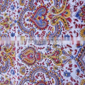 RTC-48 Colorful Designer Natural Hand Block Printed Fabric 100% Cotton Natural Fabric Manufacturer Jaipur