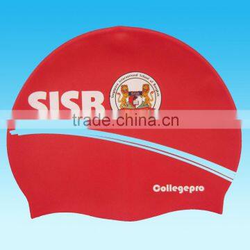 Fashionable Best Quality Adult or Kid Size Customized Logo Printing Waterproof Silicone Swimming Cap photo-2
