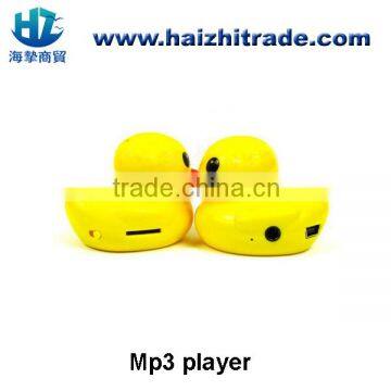 New Hot Sale Mini Cute Duck animal shaped MP3 Music Player