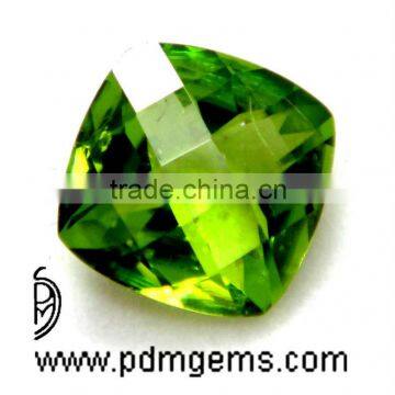 Natural Peridot Cushion Briolette Color Gemstones From Manufacturer