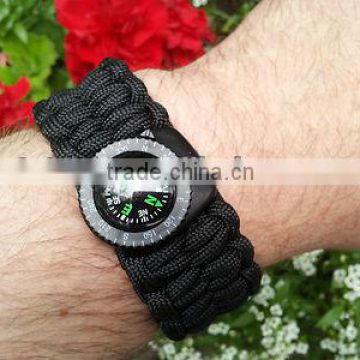 Survival Compass paracord bracelet