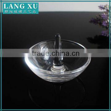 LXHY-J008 Clear round glass ring holder