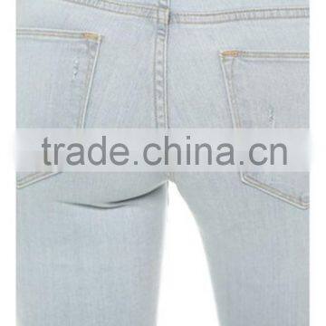 High Quality Cotton Spandex Ladies High Waist Denim Jeans photo-4