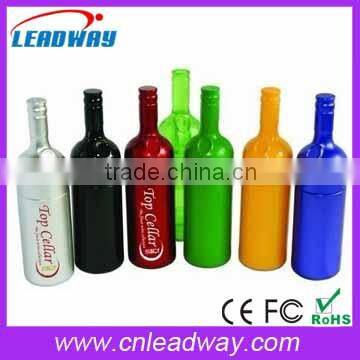 Colorful metal wine bottle usb flash drive 1gb 2gb 4gb 8gb 16gb pendrive
