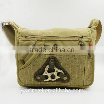 casual and classic canvas shoulder messenger bag for college