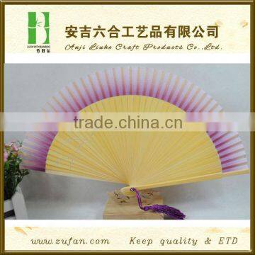 Eco-friendly popular silk bamboo fan