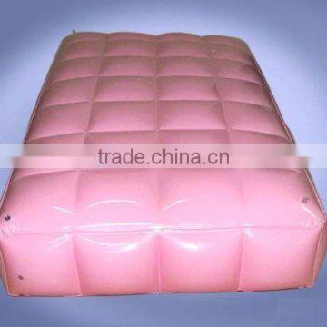 Comfortable sweet pink pvc inflatable air mattress for relax