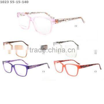 2014 funny eye glasses,eye glasses frame with flower pattern