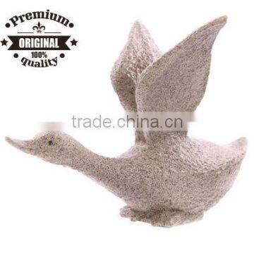 resin natural stone effect flapping duck garden ornament