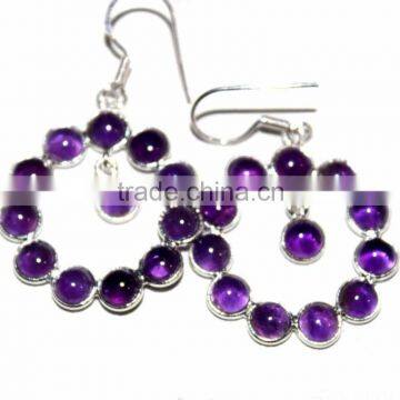 Amethyst 925 Sterling Silver Earring Pair Jewellery