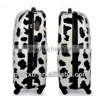 2015 China White & Black Color Like Cow Markings Luggage Fashionable Hardcase Luggage Trolley/Eminent Luggage Cart photo-5