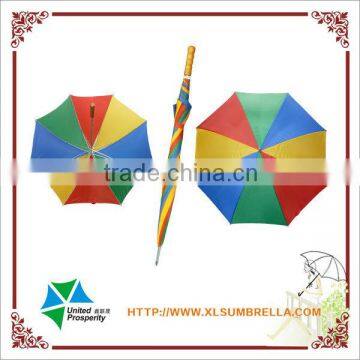 30" high quality double ribs rainbow golf umbrella