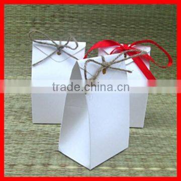 Craft Small Pure White Paperboard Special Gift Storage Box With Ribbon Manufacture