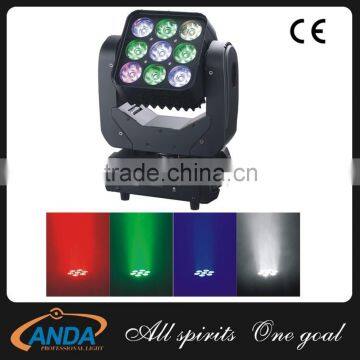 Newest 9*10W RGBW 4in1 LED's 3x3 Matrix Beam LED Moving Head DJ Club Lights