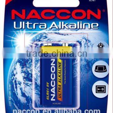 9V 6LR61 Alkaline hang card battery