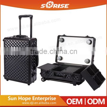 Sunrise China Supplier ABS Hairdresser Aluminum tool trolley case