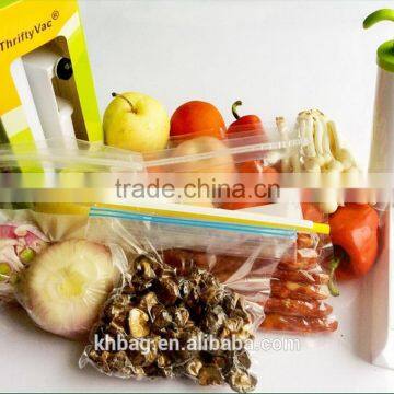 plastic bags three side sealed vacuum bag