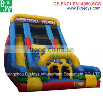 New design popular commercial inflatable slide with climbing wall made in China