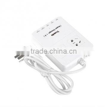 4 Ports USB Charger and Two 3-pin Power Socket Usb Charger Socket ,for CellPhone ,TV, Tablet photo-2