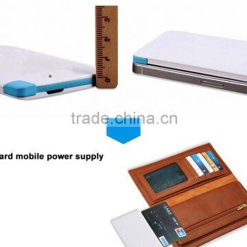 2500 mah lightless power bank , Credit Card Shape power bank , mi power bank