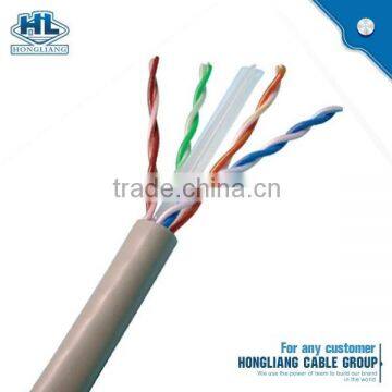 Fluke Test Passed 300m 4 Pair Cat6 utp 24 awg flat network cable with Fire Resistant