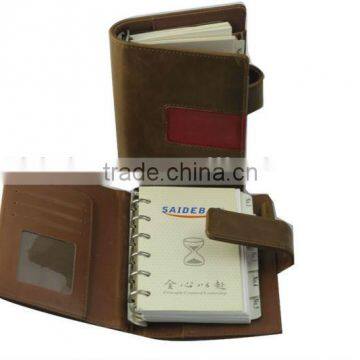 leather Hardcover Diary spiral organizer planner aganda 2014 a5 a4 notebook