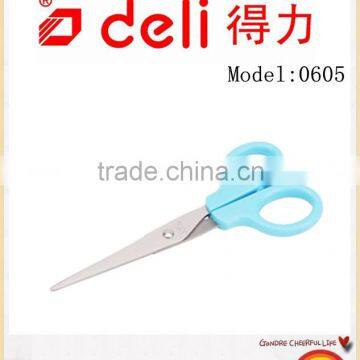 Deli Stainless steel scissors for Office Supply Model 0605 sky blue