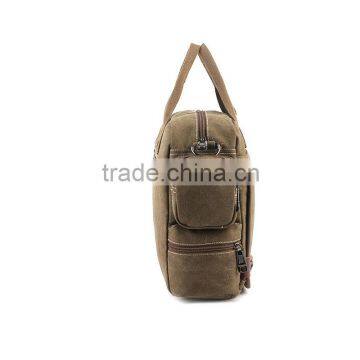 new hot China supplier cheap canvas men briefcase teens backpack brown men bag with new shape