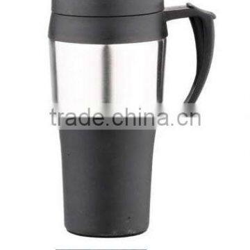 tumblers mugs 400ml Plastic and stainless steel coffee mug