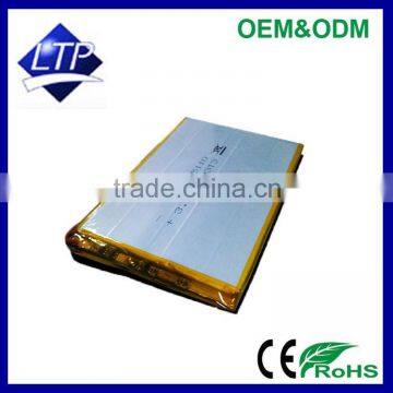 CE and Rohs certificates approved Rechargeable 3575110 3.7V lithium polymer battery pack for tablet PC, MID, GPS