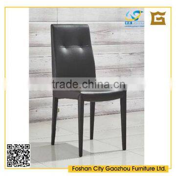 fashionable solid wood legs leather dining chair for dining room furniture