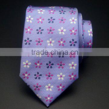 2016 latest 8cm handmade OEM woven chinese silk ties with floral patterns jacquard