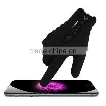 Black smart phone touch screen gloves for men