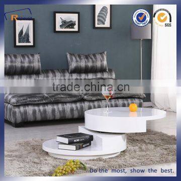 ROUND SWIVEL ELEGANT WHITE NEW 2016DESIGN COFFEE TABLE UNIQUE TEA TABLE photo-2