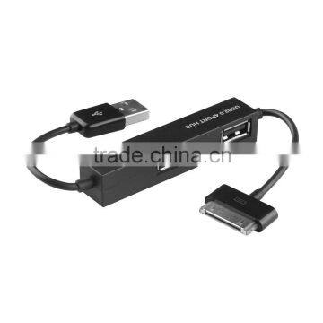 Wholesale usb2.0 4 por hub,1 port MINI USB OTG(on-the-go) Cable for iphone and 3 port usb 2.0 hub from usb hub suppliers