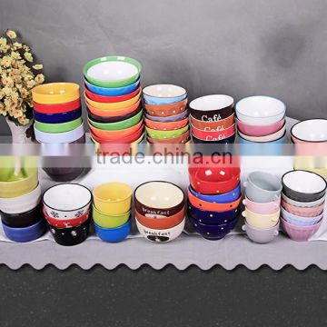 Hot Sale Multicolor Rice Bowl Ceramics Bowl for Restaurant,Hotel and Home