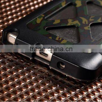 Stainless Steel Flip Smart Cover 360 Iron Man Metal Cover Case for Samsung Galaxy Note 5 Camouflage Cool Style photo-3