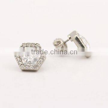 Elegant Wholesale Silver Color Crystal Anchor Earring