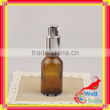 15ml 30ml cosmetic glass bottle for amber spray bottle with frosted glass bottle