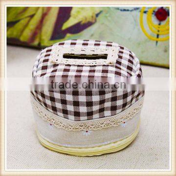 Cute Round Tissue Box /cotton and Linen Desk Storage Cylinder Tissue Box